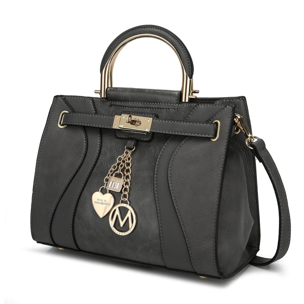 Satchel Bag, Vegan Leather Top Handle Shoulder Bag Handbag Purse By xD